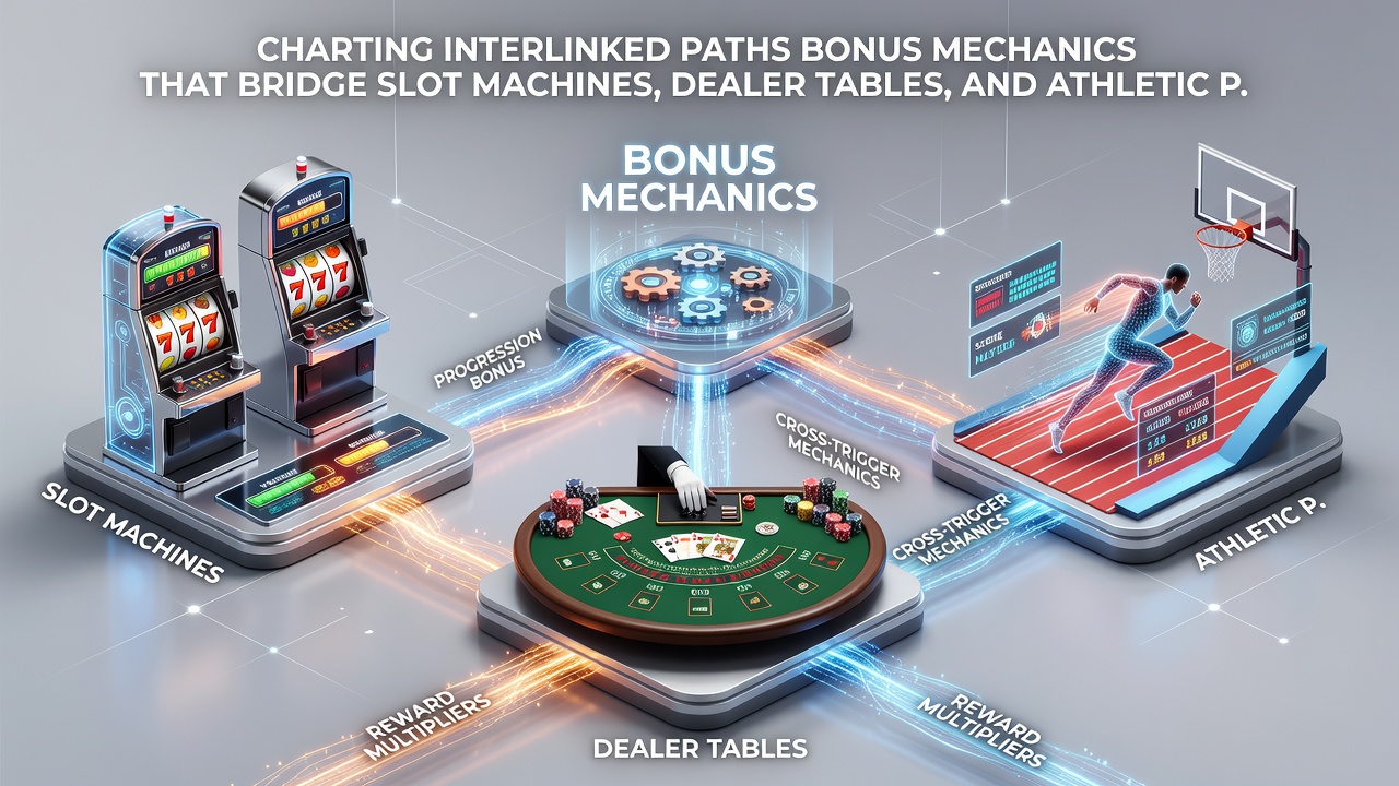 Bonus tokens and digital interfaces illustrating crossover mechanics between table games and sports predictions