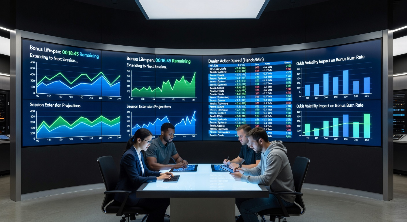 Live dealer table interface showing timed card draws alongside fluctuating sportsbook odds displays