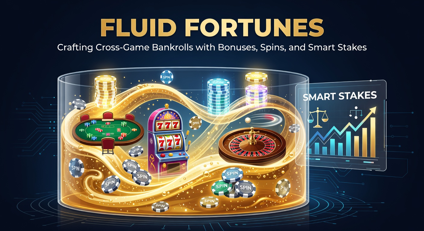 Vibrant casino scene showing slots, table games, and sports betting interfaces blending together with bonus icons and spinning reels in the foreground