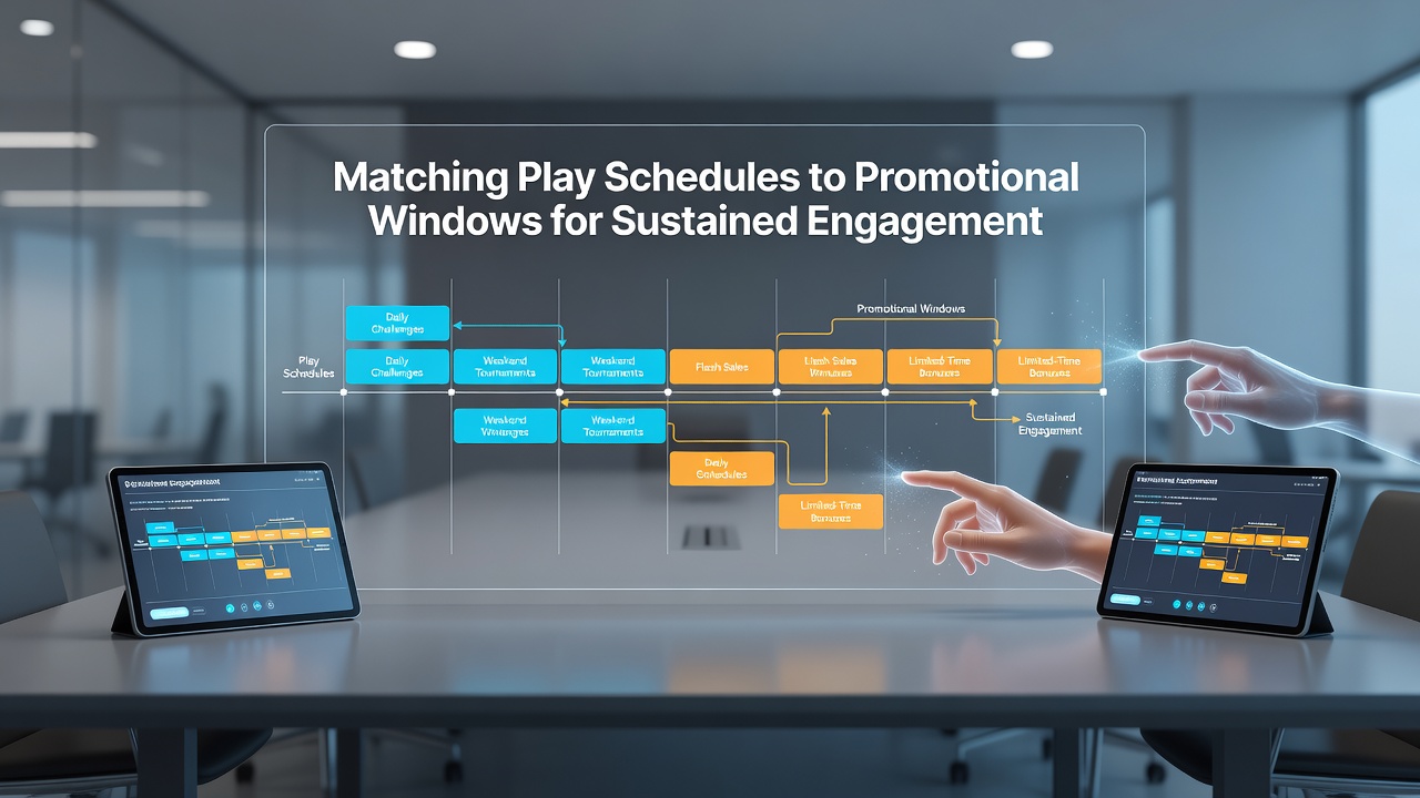 Data visualization of promotional timing aligned with player engagement metrics in wagering environments
