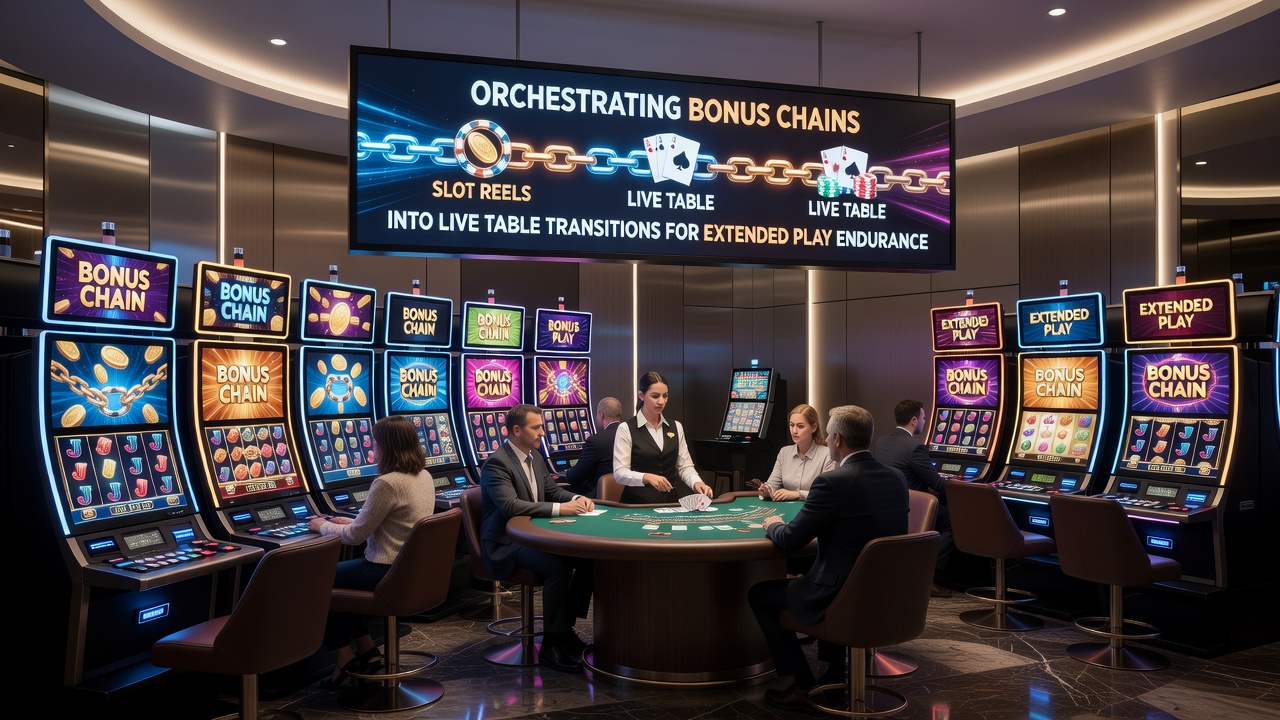 Live dealer table with digital overlay showing remaining bonus balance and transition prompts