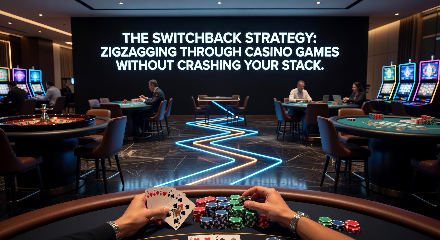 Graph showing bankroll curves for Switchback Strategy versus single-game play, with zigzag line staying above crash levels