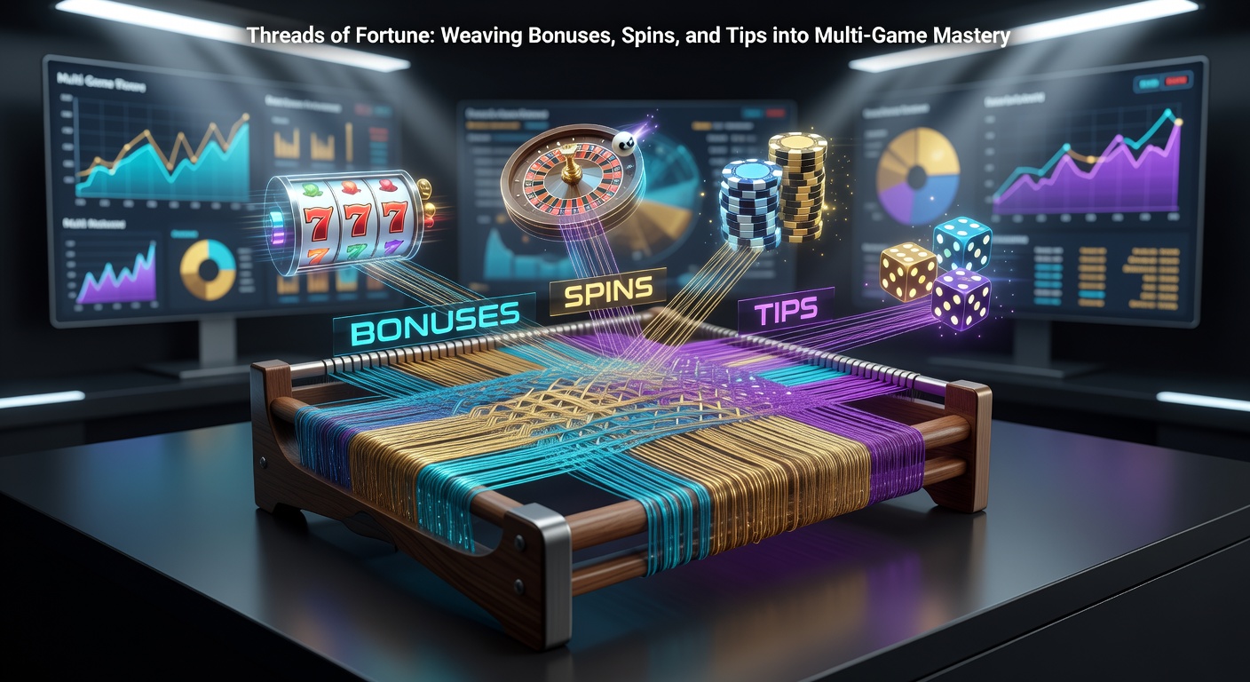 Casino player strategically managing bonuses and free spins across slots and table games on a multi-screen setup
