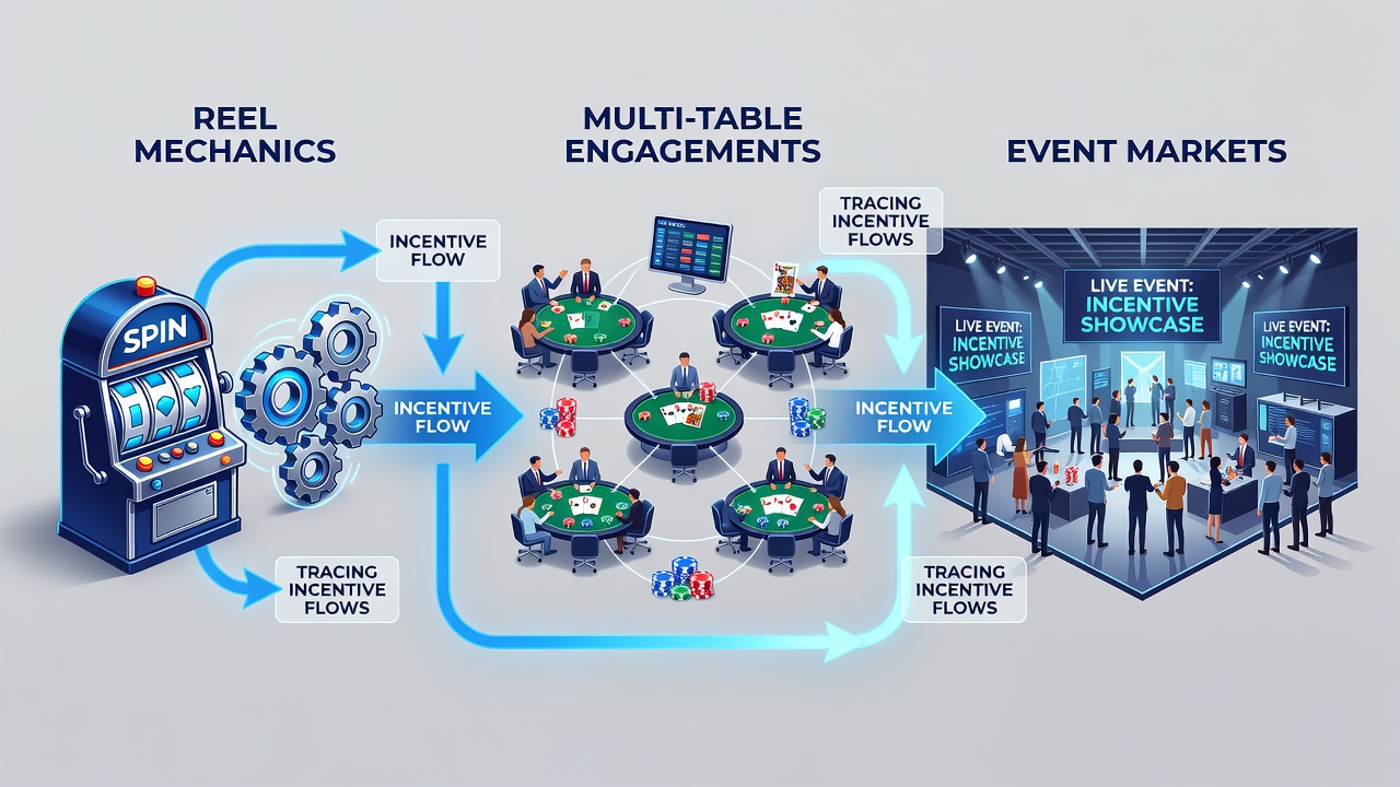 Player activity graph illustrating incentive movement from slots to tables and events